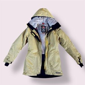 686 Black and Gold Jacket with Plush Lining